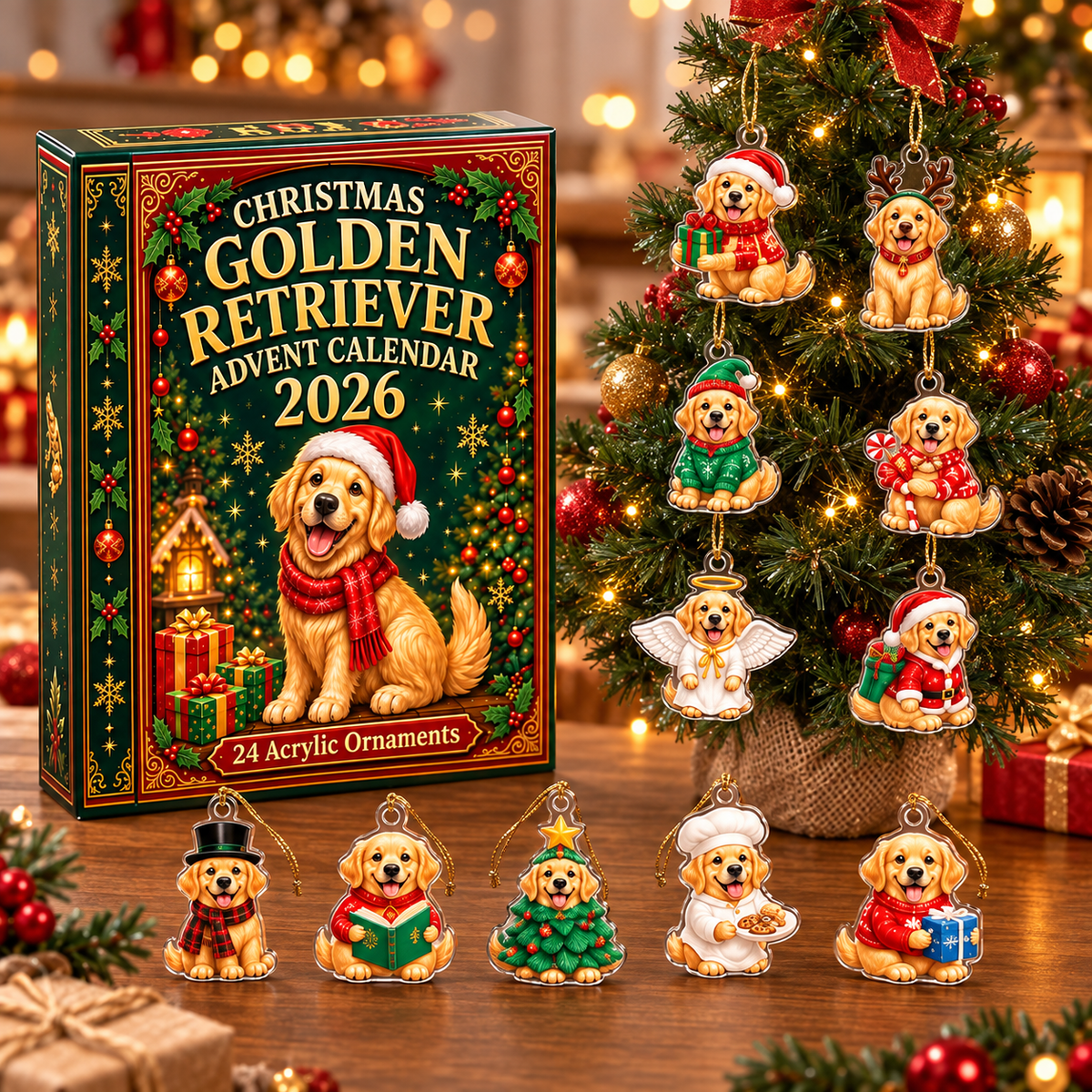 Golden Retriever Christmas Advent Calendar