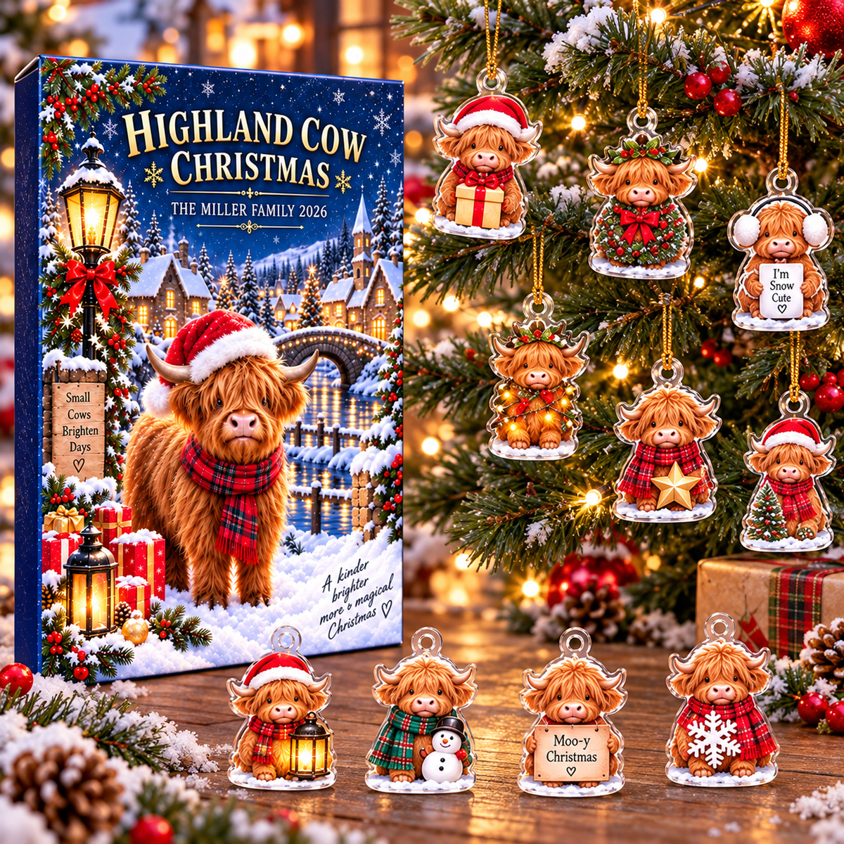 Highland Cow Christmas Advent Calendar