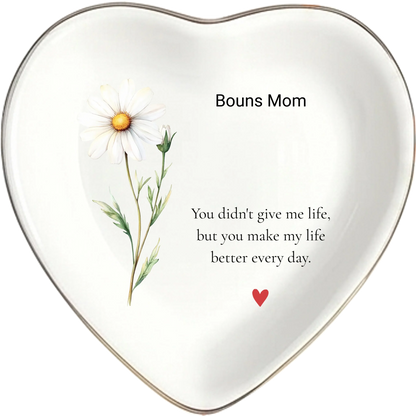 Personalized Bonus Mom Birth Flower Jewelry Tray – personalized product image 6