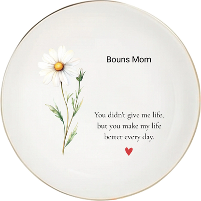 Personalized Bonus Mom Birth Flower Jewelry Tray – personalized product image 8
