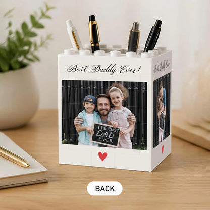 Personalized Wooden Pen Organizer with Photos & Custom Message – personalized product image 6