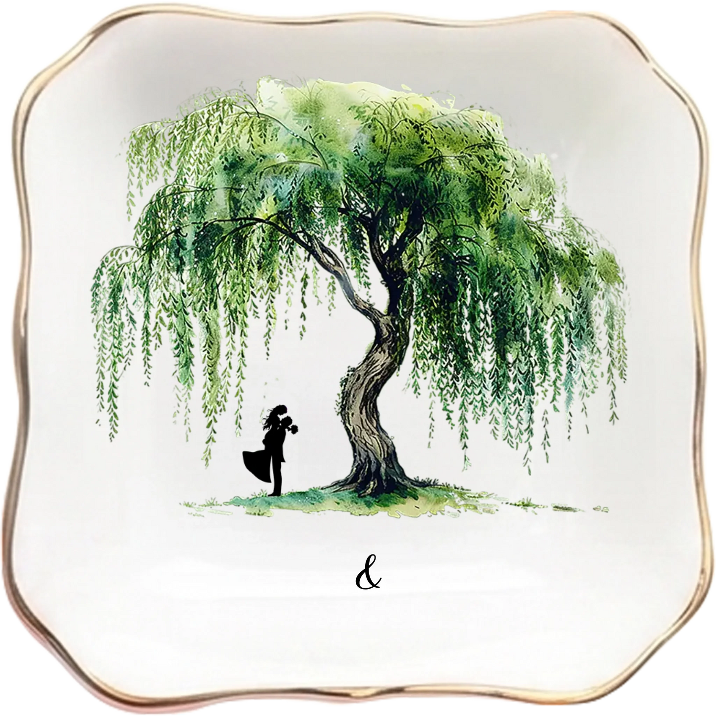 Personalized Willow Tree Ring Dish – Wedding and Anniversary Gift