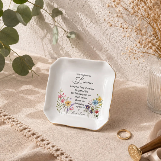 Personalized Daughter-in-Law Square Jewelry Tray Gift