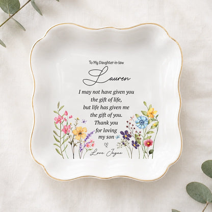 Personalized Daughter-in-Law Ceramic Jewelry Tray – personalized product image 4