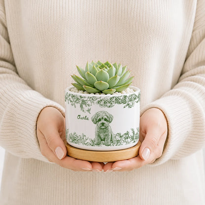 Personalized Pet Portrait Ceramic Plant Pot – personalized product image 3