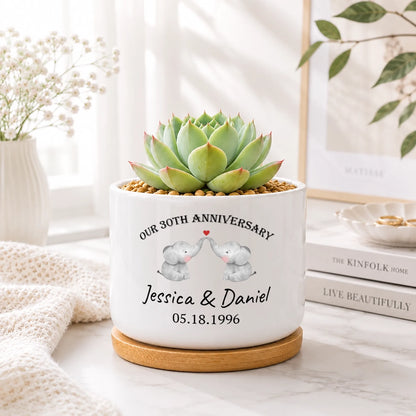 Personalized Anniversary Plant Pot – personalized product image 1