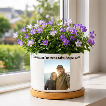 Personalized Couple Plant Pot – personalized product image 1