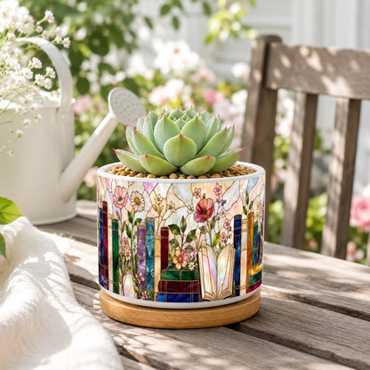 Book Lover Plant Pot – personalized product image 1