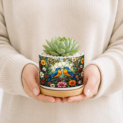 Love Birds Plant Pot – personalized product image 3
