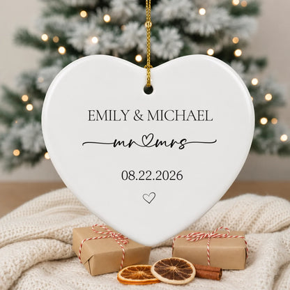 Personalized Engagement Ceramic Ornament – personalized product image 5