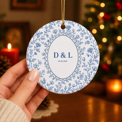 Personalized Wedding Ceramic Ornament – personalized product image 4