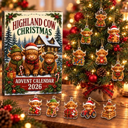 Highland Cow Christmas Advent Calendar