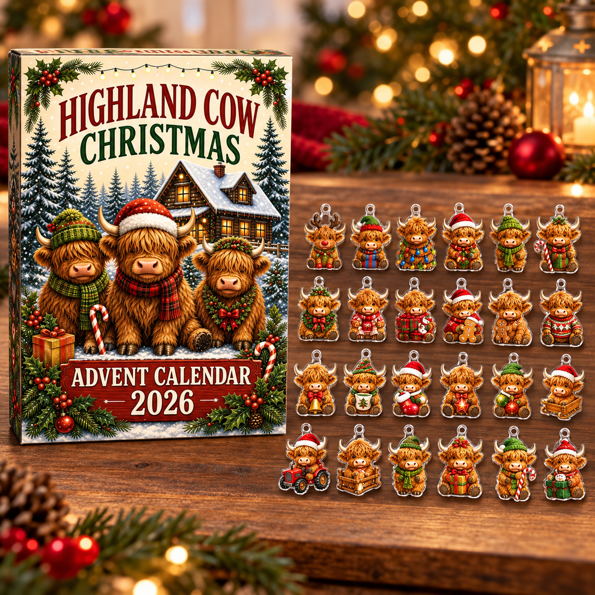 Highland Cow Christmas Advent Calendar