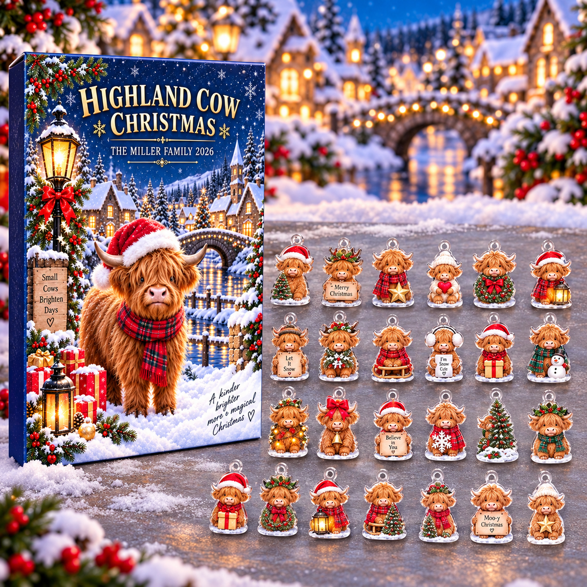 Highland Cow Christmas Advent Calendar