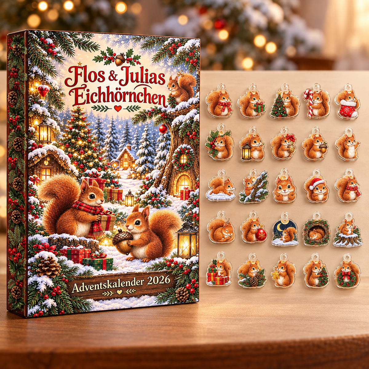 Personalized Squirrel Christmas Advent Calendar