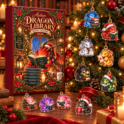 Personalized Dragon Library Advent Calendar 2026 – personalized product image 2