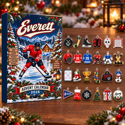 Personalized Ice Hockey Advent Calendar 2026 – personalized product image 1