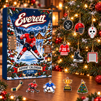 Personalized Ice Hockey Advent Calendar 2026 – personalized product image 2