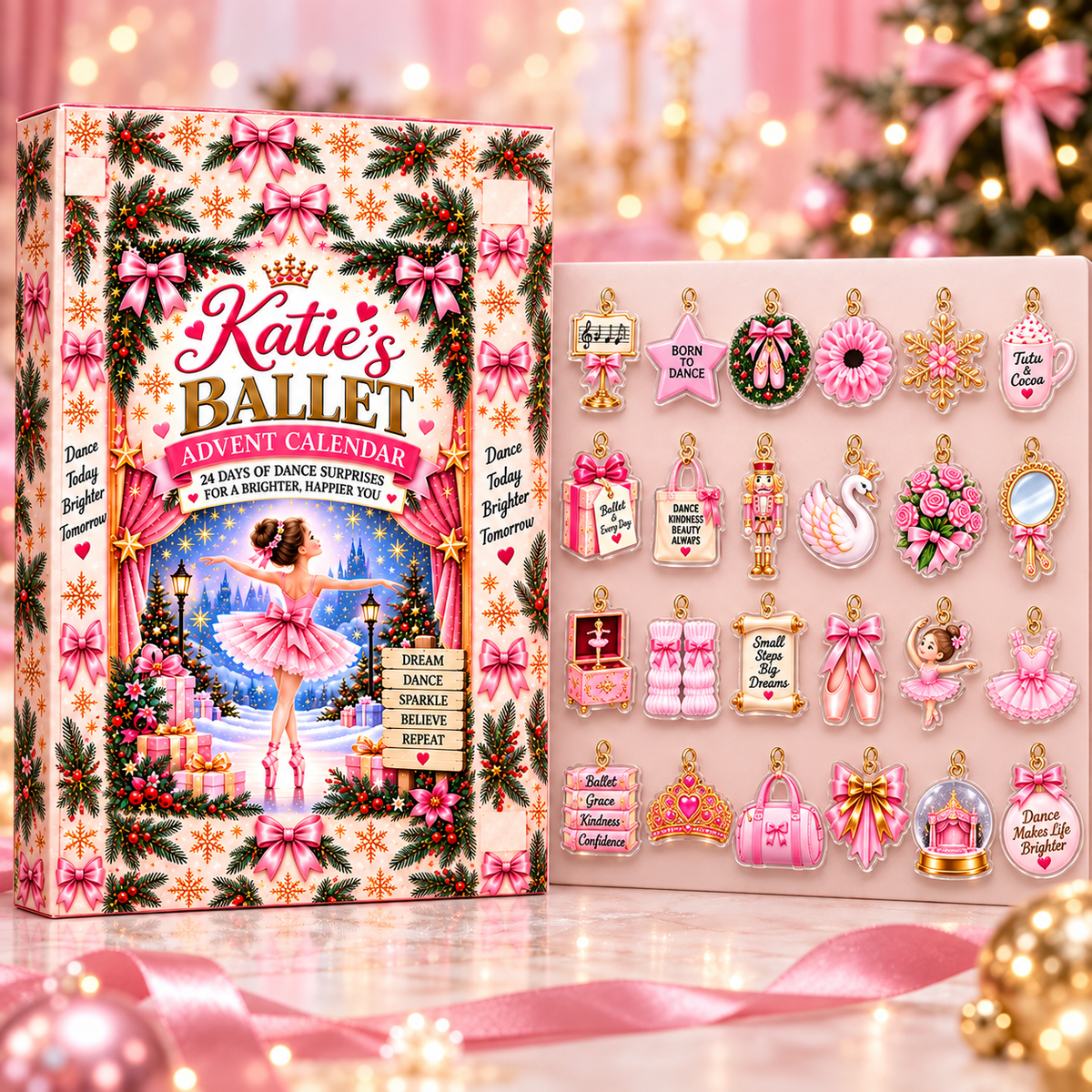 Personalized Ballet Christmas Advent Calendar 2026 – personalized product image 1