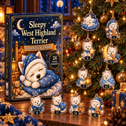 Sleepy West Highland Terrier Advent Calendar 2026 – personalized product image 2