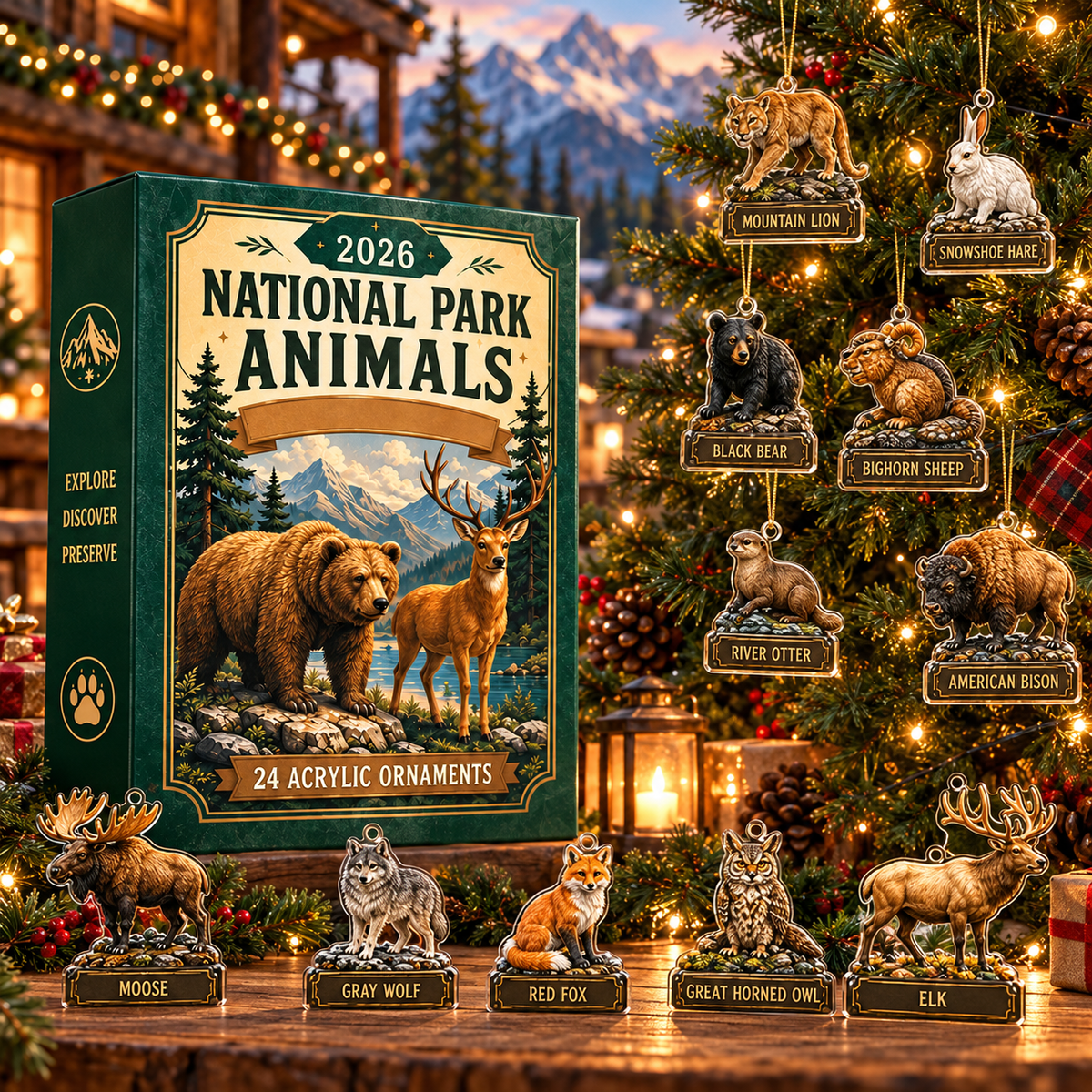 National Park Wildlife Advent Calendar 2026 – personalized product image 1