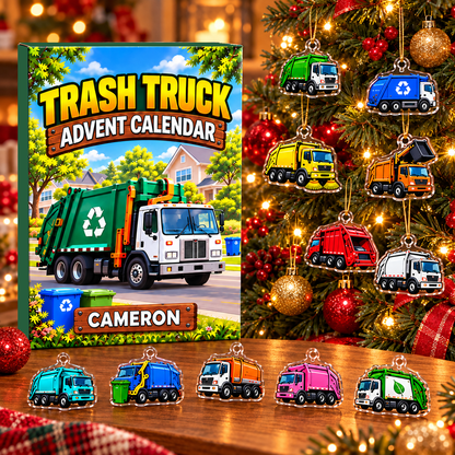 Personalized Trash Truck Advent Calendar 2026 – personalized product image 2