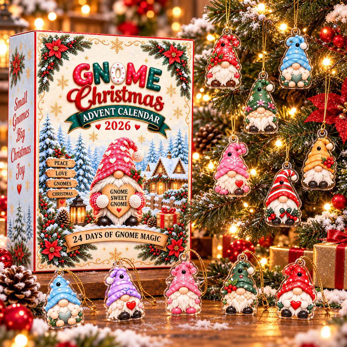 Gnome Christmas Advent Calendar 2026 – personalized product image 1
