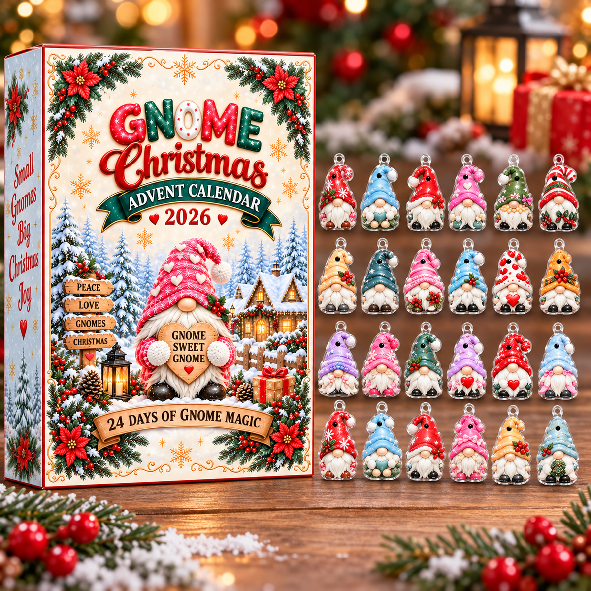 Gnome Christmas Advent Calendar 2026 – personalized product image 2