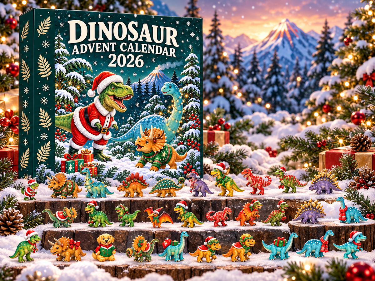 Dinosaur Christmas Advent Calendar 2026 – personalized product image 1