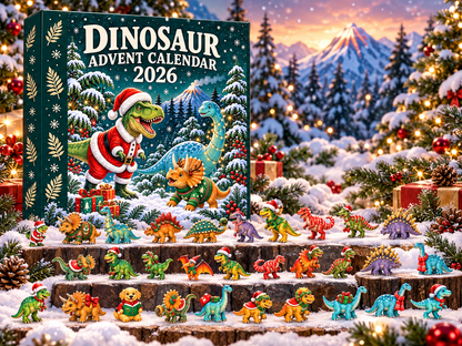 Dinosaur Christmas Advent Calendar 2026 – personalized product image 1