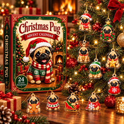Christmas Pug Advent Calendar 2026 – personalized product image 2
