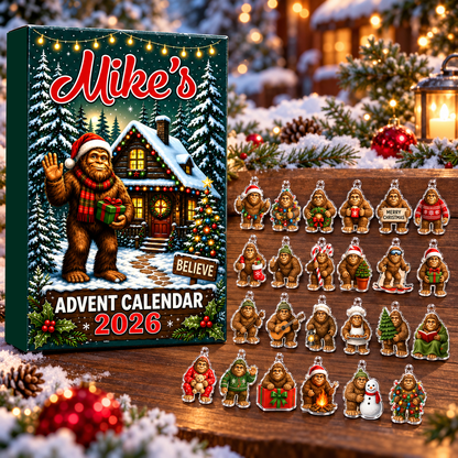 Personalized Bigfoot Christmas Advent Calendar 2026 – personalized product image 1