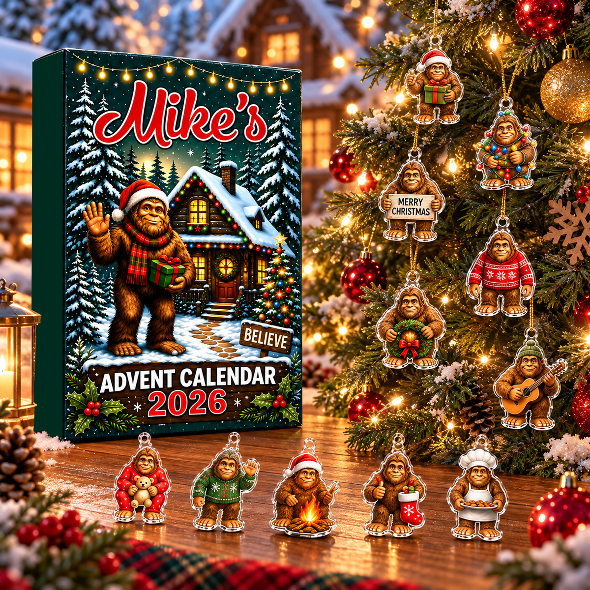 Personalized Bigfoot Christmas Advent Calendar 2026 – personalized product image 2
