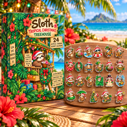 Tropical Sloth Christmas Advent Calendar 2026 – personalized product image 1