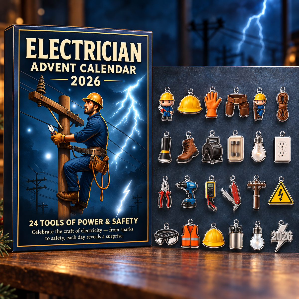 Electrician Advent Calendar 2026 – 24 Tool Charms