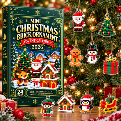 Mini Christmas Brick Ornament Advent Calendar 2026 – 24 Brick Charms