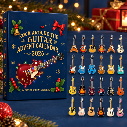 Guitar ornaments on Christmas tree