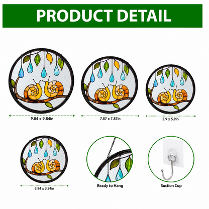 Round stained glass suncatcher window ornament – product preview and shape