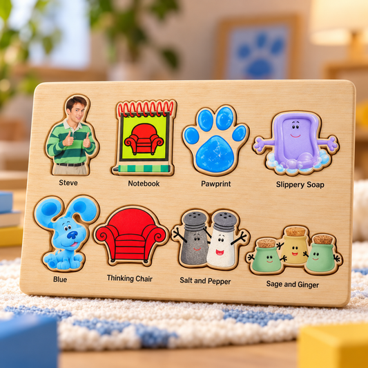 Custom wooden name puzzle, design 043, product mockup 1